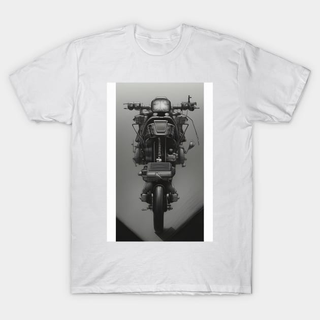 Moto chopper from the future №0014 T-Shirt by Elba from Ukraine